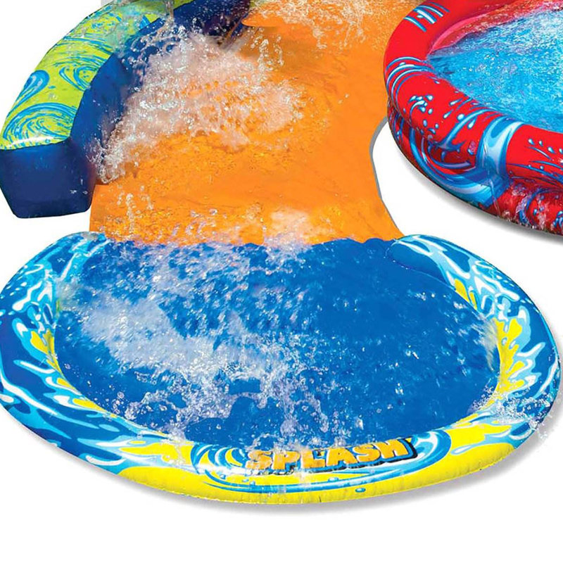 Banzai Cyclone Splash Park Inflatable with Sprinkling Slide and Water Aqua Pool & Reviews Wayfair